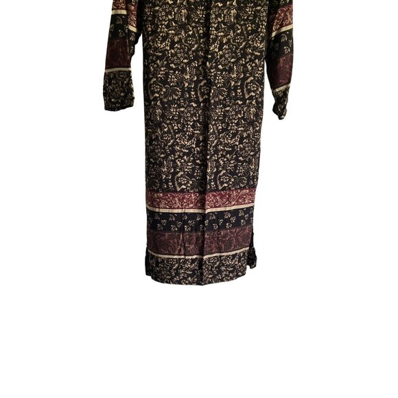 Dodi Fashion Inc. X Large Long Sleeve Rayon Dress Floral Lightweight Multicolor - Picture 3 of 7